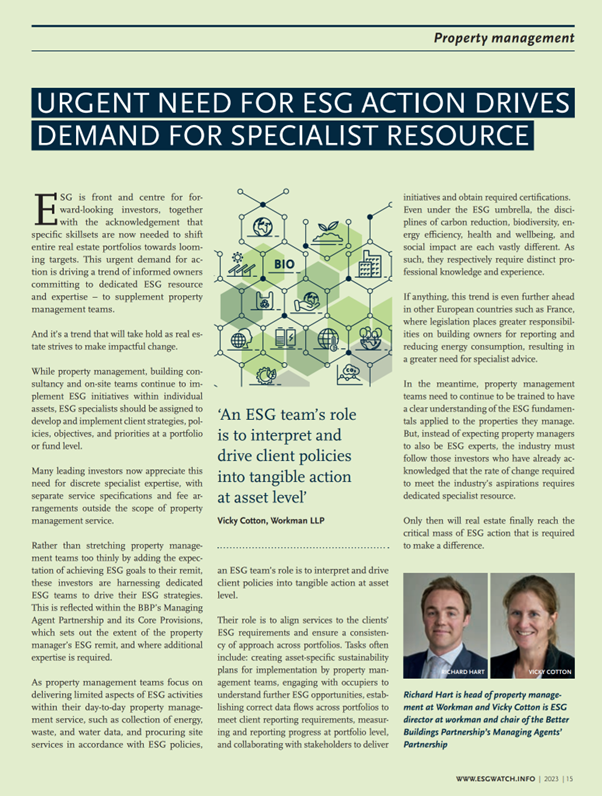 urgent need for ESG action